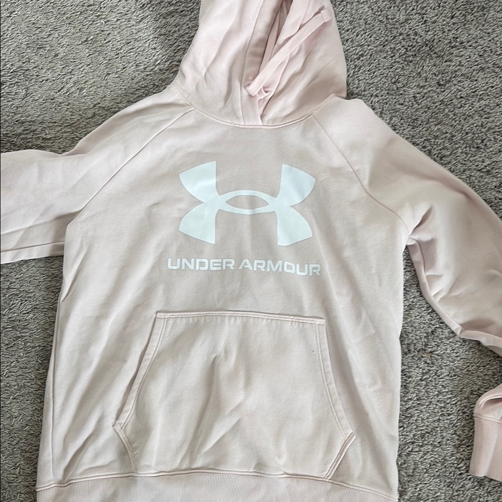 Under Armour Blush Hoodie with White Logo